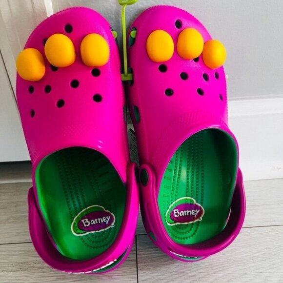CROCS Other - BARNEY CROCS SIZE  J4